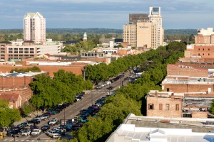 Broad Street Downtown Augusta GA Aerial View 8259